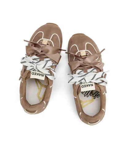 Naked Wolfe Adored Suede Sneaker In Brown