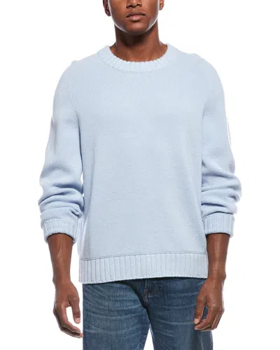 Theory Heavy Wool Cashmere Crewneck Sweater In Blue