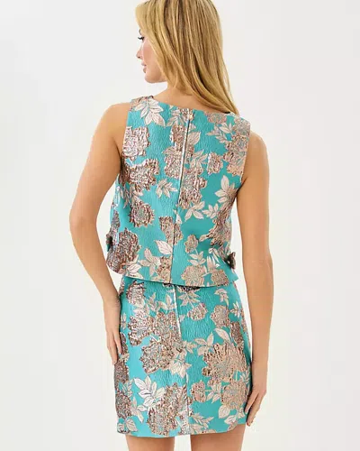 Lilly Pulitzer Annaleese Sleeveless Cropped Top In Green