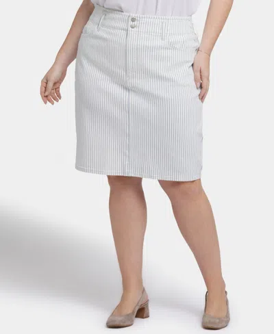 Nydj Plus Size High Waist Skirt In White