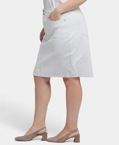 Nydj Plus Size High Waist Skirt In White