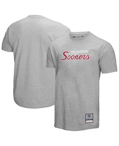 Mitchell & Ness Men's Gray Oklahoma Sooners Elite Script T-shirt In Gray