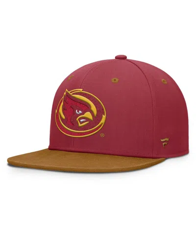 Fanatics Men's Cardinal/brown Iowa State Cyclones Nobo Fitted Hat In Brown