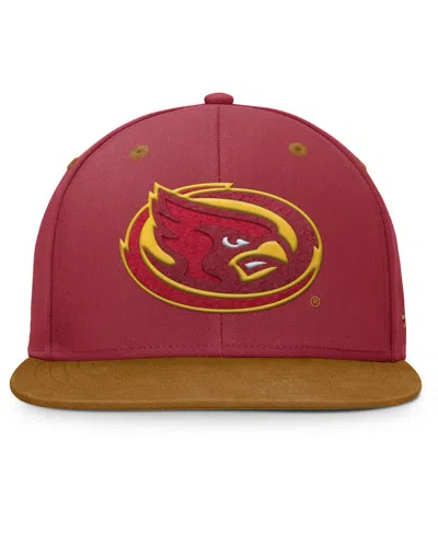 Fanatics Men's Cardinal/brown Iowa State Cyclones Nobo Fitted Hat In Brown
