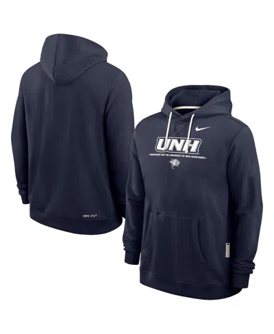 Nike Men's Navy New Hampshire Wildcats 2025 Sideline Performance Pullover Hoodie In Blue