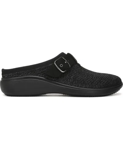 Lifestride Women's Balance-knit Washable Round Toe Clogs In Black