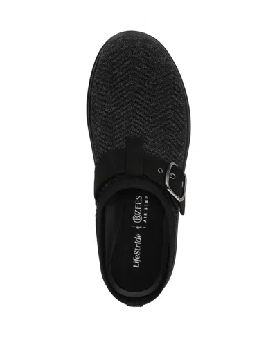 Lifestride Women's Balance-knit Washable Round Toe Clogs In Black