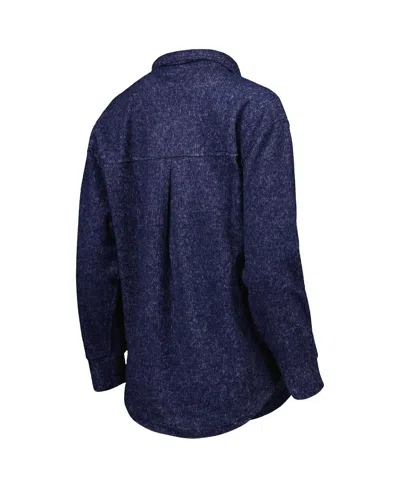 Gameday Couture Women's Navy North Carolina Tar Heels Switch It Up Tri-blend Button-up Shacket In Blue
