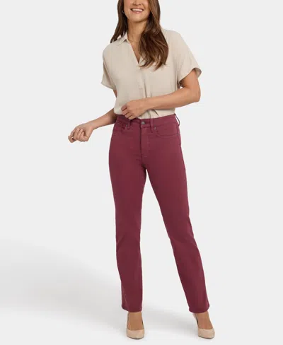 Nydj Petite Marilyn Straight Jeans In Red