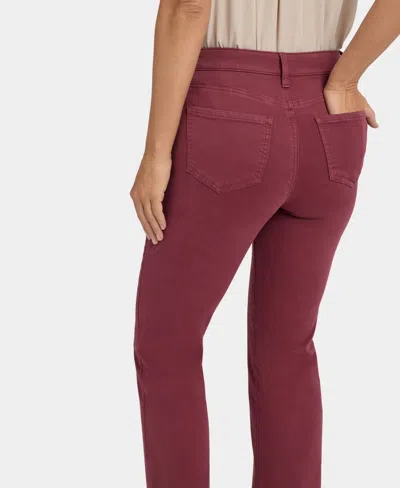 Nydj Petite Marilyn Straight Jeans In Red