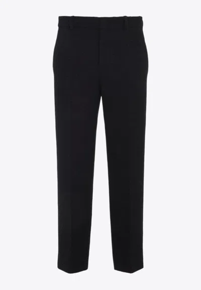 Gucci Boucle Pants In Wool Blend In Black
