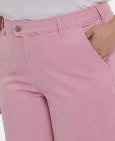 Nydj Mona High Waist Ankle Wide Leg Trouser Jeans In Pink