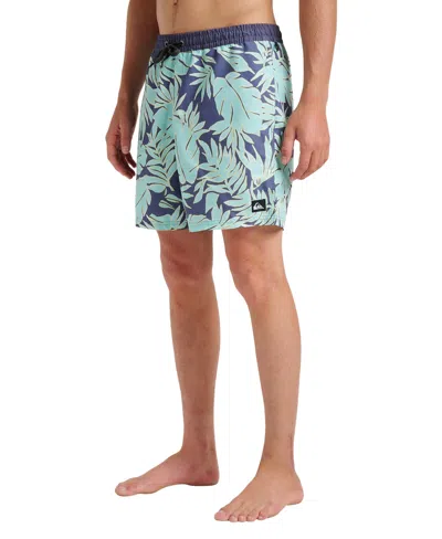 Quiksilver Men's Everyday Volley Trippin Palm Swim Shorts In Green