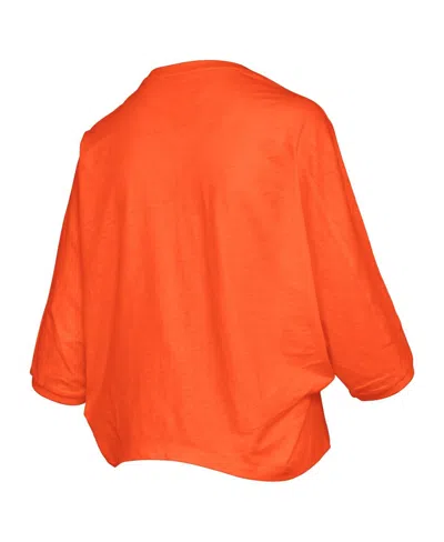 Pressbox Women's Orange Oklahoma State Cowboys Midi Arch Over Logo Oversized T-shirt In Orange