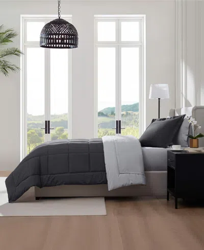 Nestl Luxury Soft Reversible 5-pc. Comforter Set, Twin In Gray