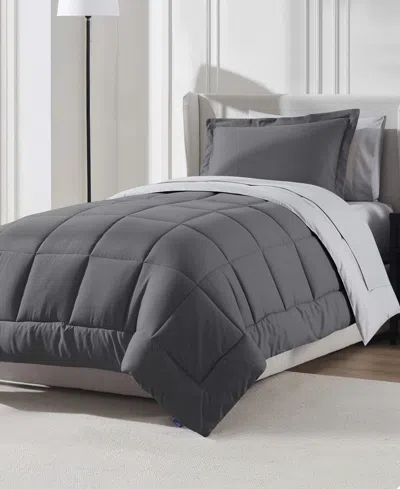 Nestl Luxury Soft Reversible 5-pc. Comforter Set, Twin In Gray