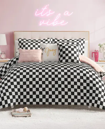 Juicy Couture Checkerboard Reversible 6-pc. Comforter Set, Full/queen In Multi