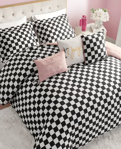Juicy Couture Checkerboard Reversible 6-pc. Comforter Set, Full/queen In Multi