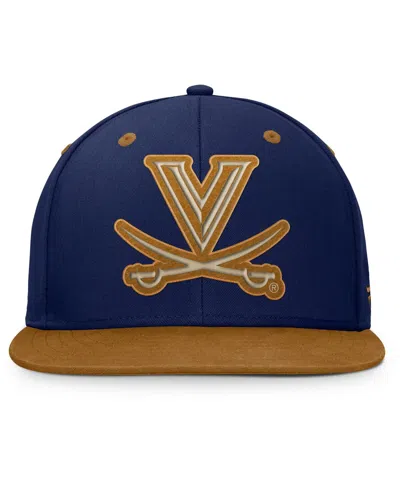 Fanatics Men's Navy/brown Virginia Cavaliers Nobo Fitted Hat In Blue