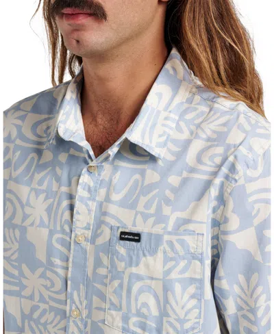 Quiksilver Men's Terra Classic Stretch Short Sleeve Shirt In Blue