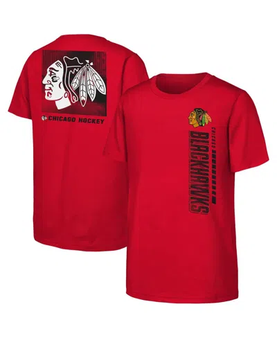Outerstuff Big Boys And Girls Red Chicago Blackhawks Atmosphere T-shirt In Red