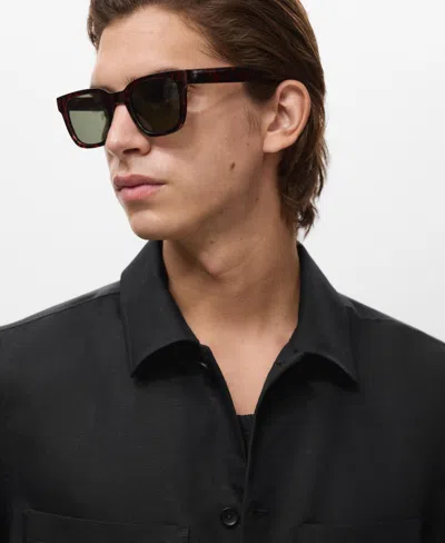 Mango Men's Linen-blend Pockets Jacket In Black