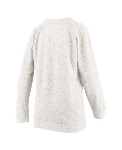 Pressbox Women's Oatmeal Texas A M Aggies Plus Size Comfy Cairo Terry Pullover Sweatshirt In White