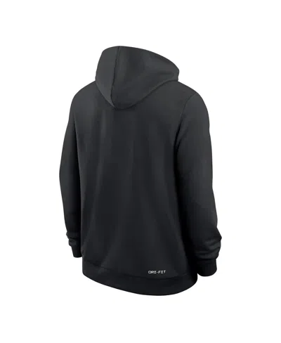 Nike Men's Black Smu Mustangs 2025 Sideline Performance Pullover Hoodie In Black