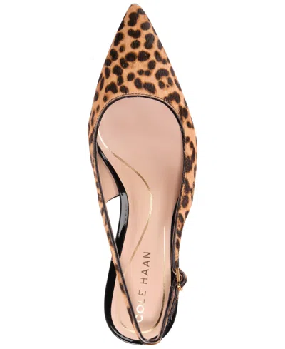 Cole Haan Women's Hansell Animal Print Calf Hair Slingback Pumps In Animal Print