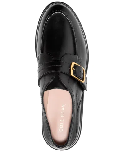 Cole Haan Women's Carlitta Monk Strap Lug Oxford Loafers In Black