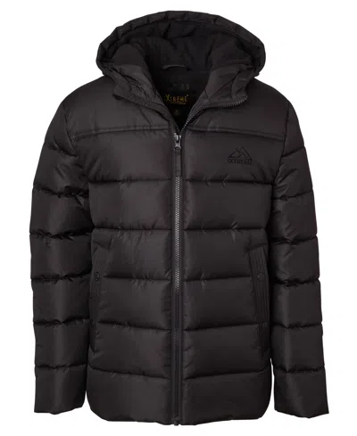Ixtreme Big Boys Mini Puffer Jacket With Beanie In Black