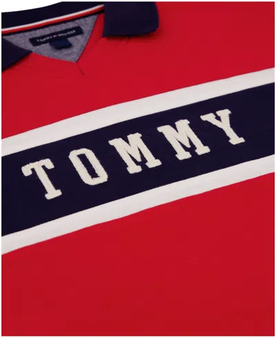 Tommy Hilfiger Big Boys S-xl Chest Stripe Polo Shirt In Red