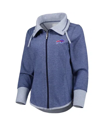 Tommy Bahama Women's Heathered Royal Buffalo Bills Sport Sun Fade Full-zip Sweatshirt In Blue