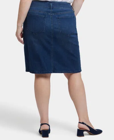 Nydj High Waist Skirt In Blue