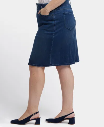 Nydj High Waist Skirt In Blue