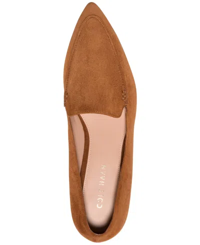 Cole Haan Women's Valantina Pointed Toe Block Heel Loafers In Brown