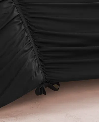 Juicy Couture Ribbon Ruched 3-pc. Comforter Set, King In Black