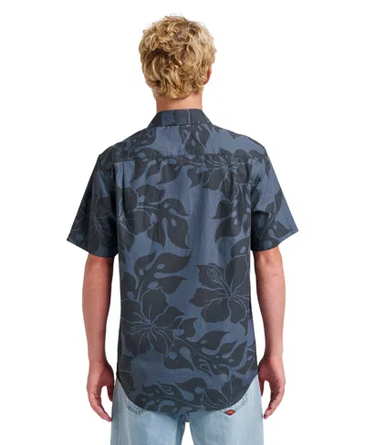 Quiksilver Men's Oceanview Classic Short Sleeve Shirt In Blue