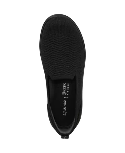 Lifestride Women's Boulevard Washable Round Toe Slip Ons In Black