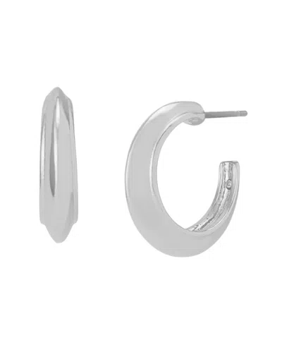 Steve Madden Gold Boho Chubby Hoop Earrings In Silver