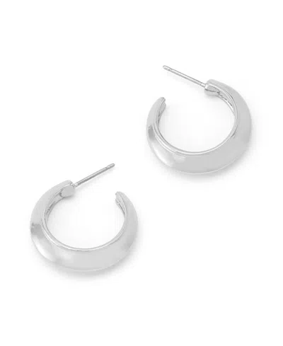 Steve Madden Gold Boho Chubby Hoop Earrings In Silver