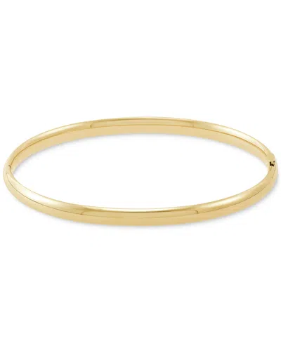 Macy's 14k Gold Polished Hinge Bangle Bracelet In Gold