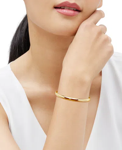 Macy's 14k Gold Polished Hinge Bangle Bracelet In Gold