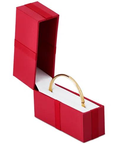 Macy's 14k Gold Polished Hinge Bangle Bracelet In Gold