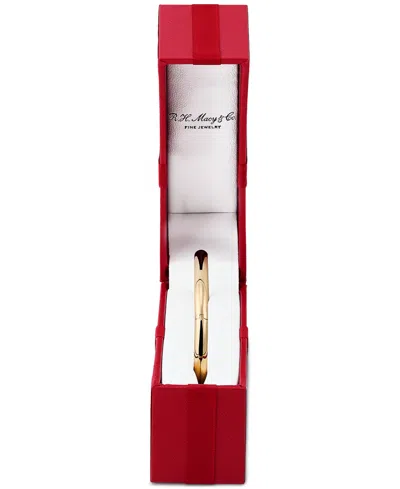 Macy's 14k Gold Polished Hinge Bangle Bracelet In Gold