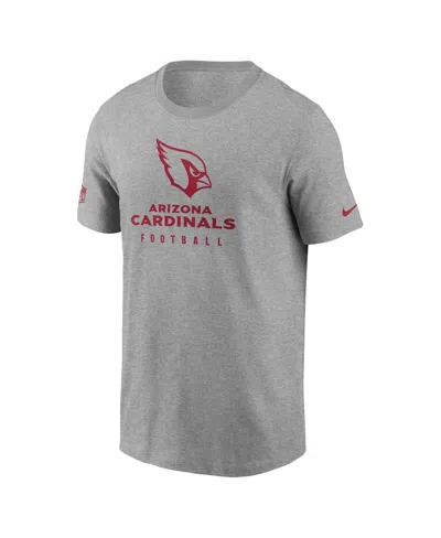 Nike Heather Gray Arizona Cardinals Sideline Performance T-shirt In Gray