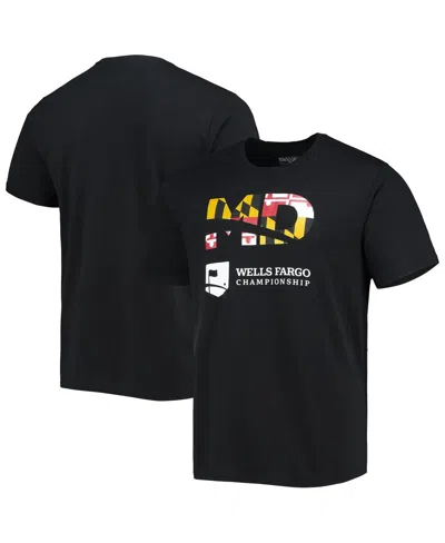 Levelwear Men's Black 2022 Wells Fargo Championship Maryland Flag T-shirt In Black