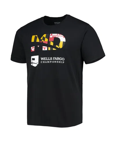 Levelwear Men's Black 2022 Wells Fargo Championship Maryland Flag T-shirt In Black