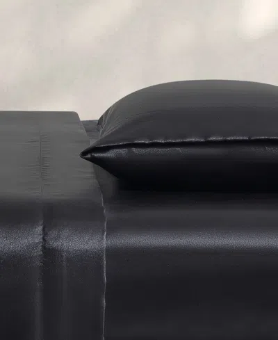 Jessica Simpson Silky Satin 3-pc. Sheet Set, Twin In Black