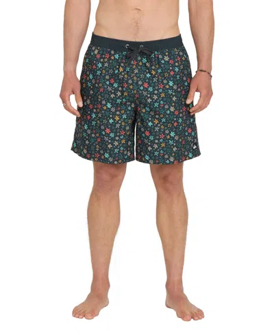 Quiksilver Men's Everyday Volley Ditsy Floral Swim Shorts In Green